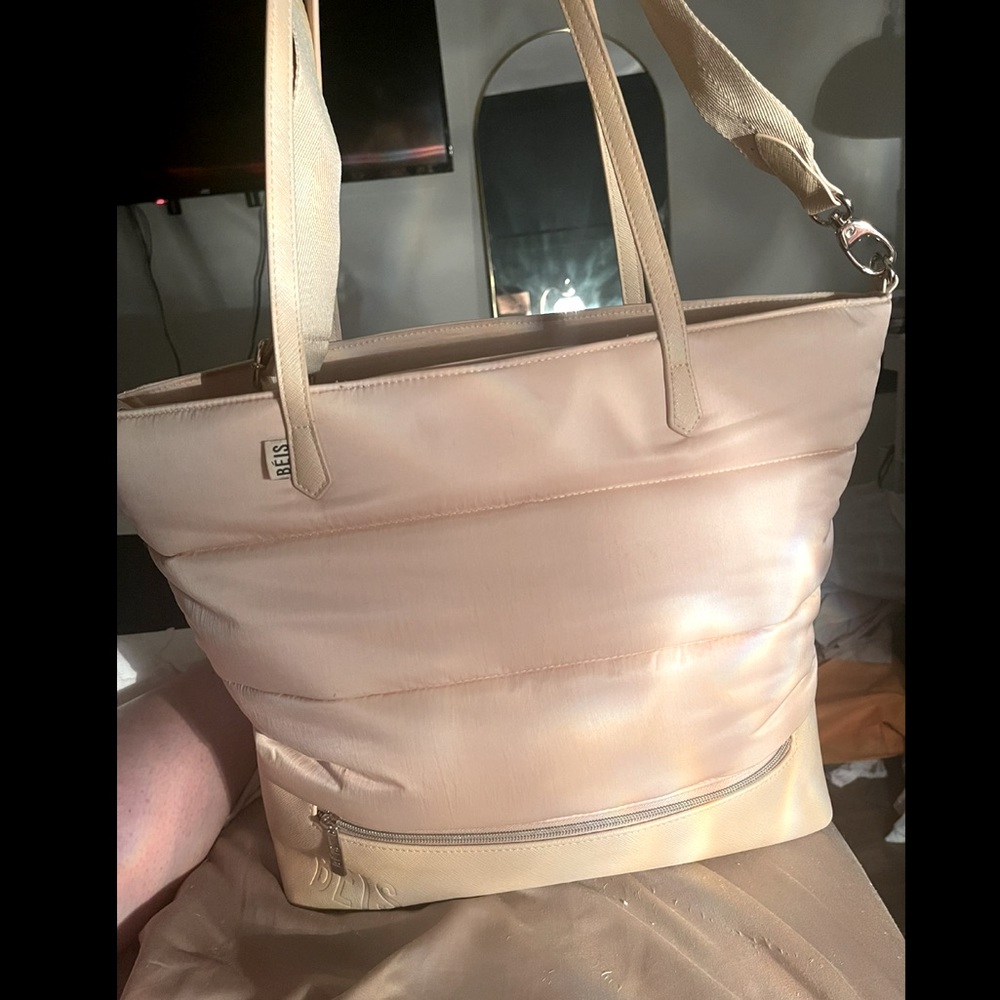 Beis the Cary-all quilted tote in beige